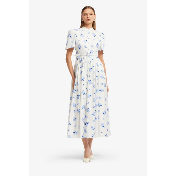 Leo Lin Bianca Short Sleeve Midi Dress - Leo Lin Dress - Australian Luxury Fashion - Shop at Coveti