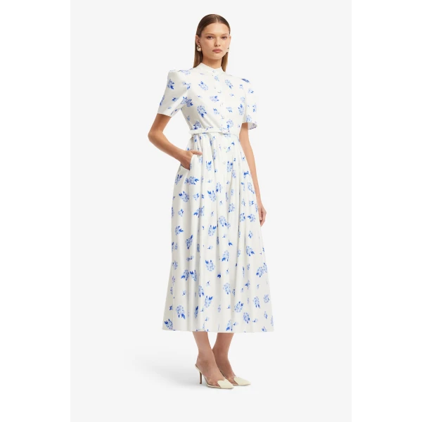 Leo Lin Bianca Short Sleeve Midi Dress - Leo Lin Dress - Australian Luxury Fashion - Shop at Coveti