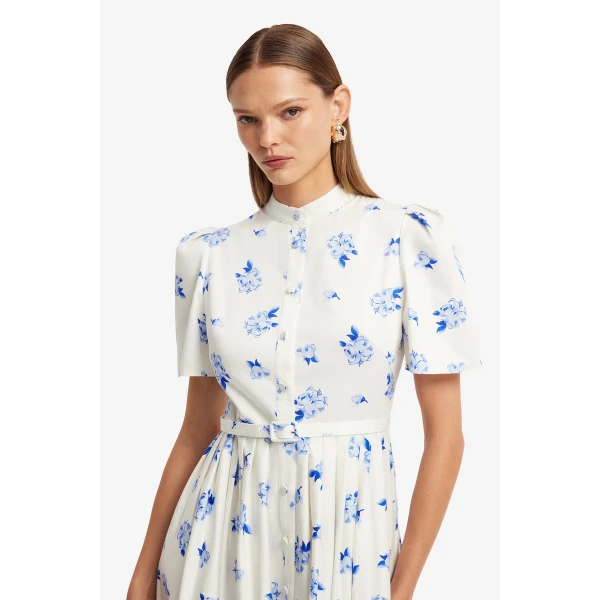 Leo Lin Bianca Short Sleeve Midi Dress - Leo Lin Dress - Australian Luxury Fashion - Shop at Coveti