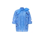 Leo Lin Brooklyn Appliqué Bow Puff Sleeve Top