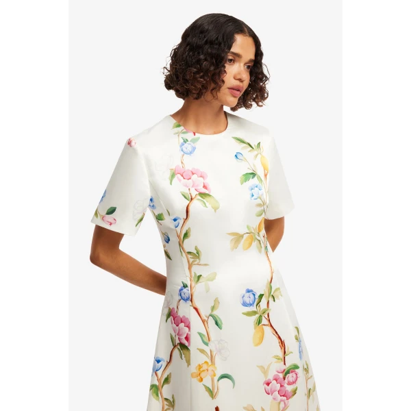Leo Lin Caroline Short Sleeve Midi Dress - Leo Lin Dress - Australian Luxury Fashion - Shop at Coveti