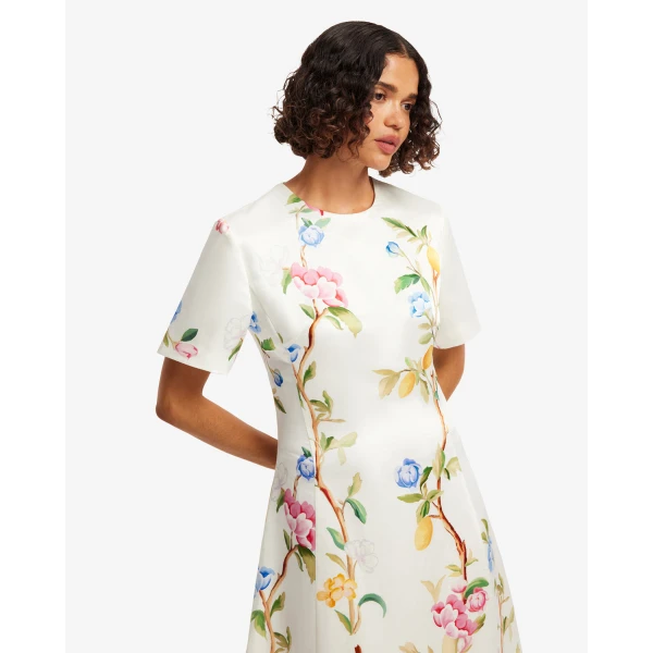 Leo Lin Caroline Short Sleeve Midi Dress - Leo Lin Dress - Australian Luxury Fashion - Shop at Coveti