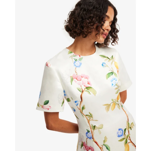 Leo Lin Caroline Short Sleeve Midi Dress - Leo Lin Dress - Australian Luxury Fashion - Shop at Coveti