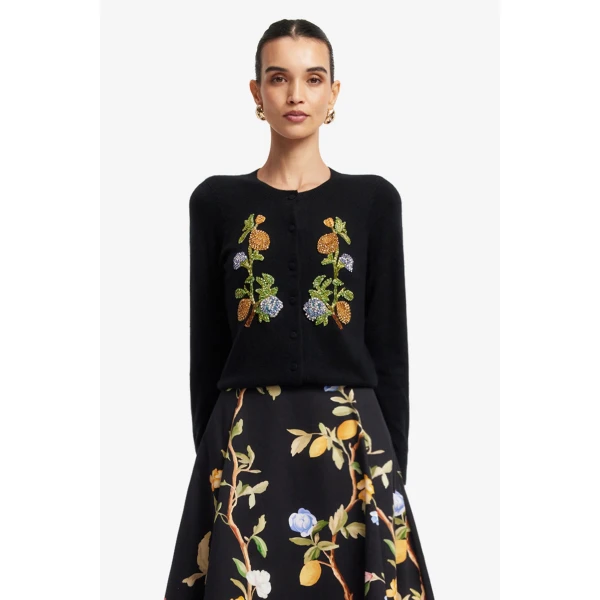 Leo Lin Claire Embellished Knit Cardigan - Leo Lin Dress - Australian Luxury Fashion - Shop at Coveti