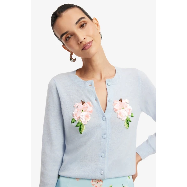 Leo Lin Claire Embellished Knit Cardigan - Leo Lin Dress - Australian Luxury Fashion - Shop at Coveti