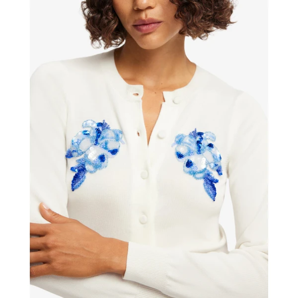 Leo Lin Claire Embellished Knit Cardigan - Leo Lin Dress - Australian Luxury Fashion - Shop at Coveti