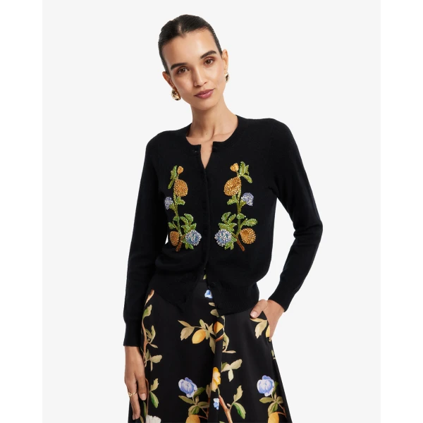 Leo Lin Claire Embellished Knit Cardigan - Leo Lin Dress - Australian Luxury Fashion - Shop at Coveti