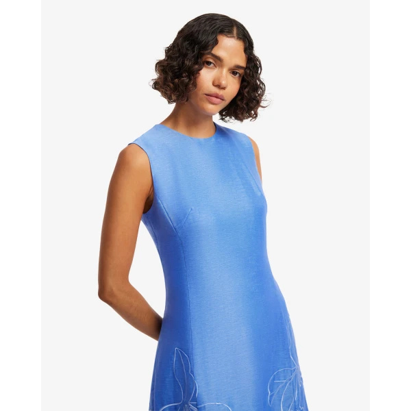 Leo Lin Cleo Appliqué Sleeveless Midi Dress - Leo Lin Dress - Australian Luxury Fashion - Shop at Coveti