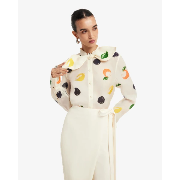 Leo Lin Cora Bow Blouse - Leo Lin Dress - Australian Luxury Fashion - Shop at Coveti