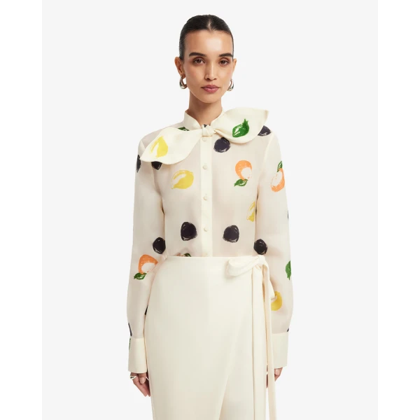 Leo Lin Cora Bow Blouse - Leo Lin Dress - Australian Luxury Fashion - Shop at Coveti