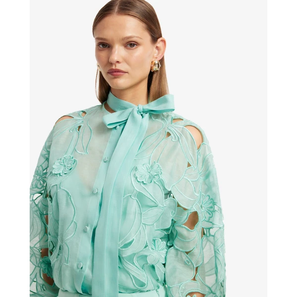 Leo Lin Elle Appliqué Blouse - Leo Lin Dress - Australian Luxury Fashion - Shop at Coveti