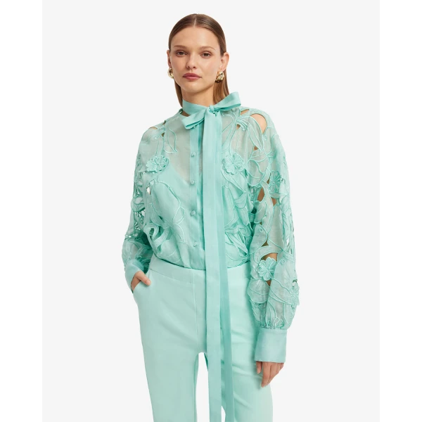 Leo Lin Elle Appliqué Blouse - Leo Lin Dress - Australian Luxury Fashion - Shop at Coveti