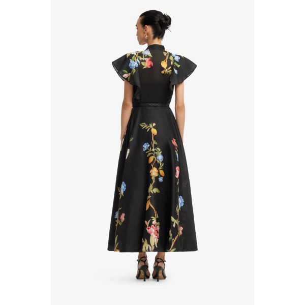Leo Lin Elsie Flutter Sleeve Midi Dress - Leo Lin Dress - Australian Luxury Fashion - Shop at Coveti