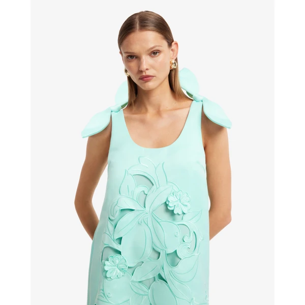 Leo Lin Harper Bow Appliqué Mini Dress - Leo Lin Dress - Australian Luxury Fashion - Shop at Coveti
