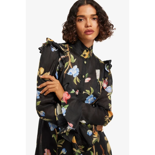 Leo Lin Katrina Butterfly Sleeve Midi Dress - Leo Lin Dress - Australian Luxury Fashion - Shop at Coveti