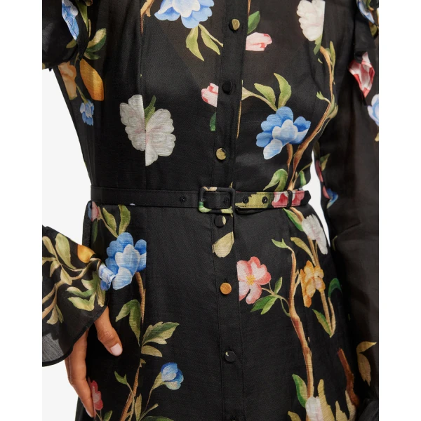 Leo Lin Katrina Butterfly Sleeve Midi Dress - Leo Lin Dress - Australian Luxury Fashion - Shop at Coveti