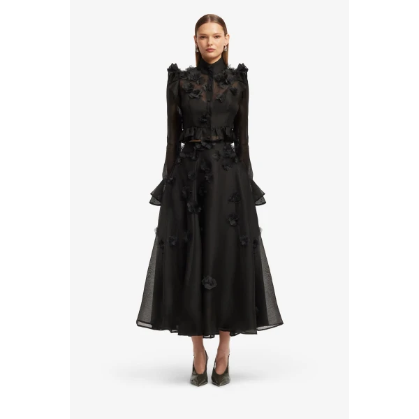 Leo Lin Leila Petal Midi Skirt - Leo Lin Dress - Australian Luxury Fashion - Shop at Coveti