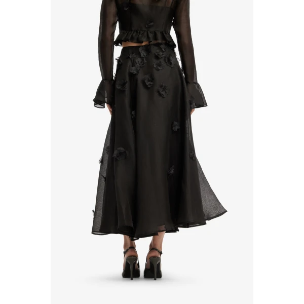 Leo Lin Leila Petal Midi Skirt - Leo Lin Dress - Australian Luxury Fashion - Shop at Coveti