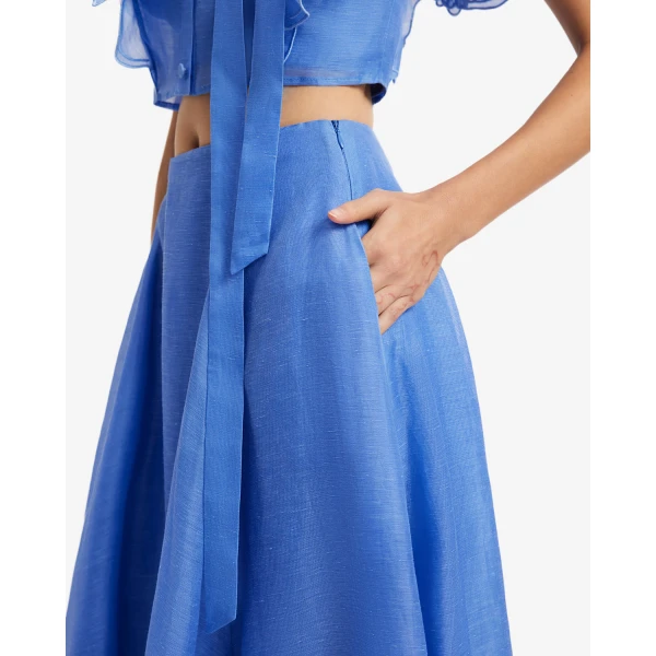Leo Lin Leila Appliqué Midi Skirt - Leo Lin Dress - Australian Luxury Fashion - Shop at Coveti