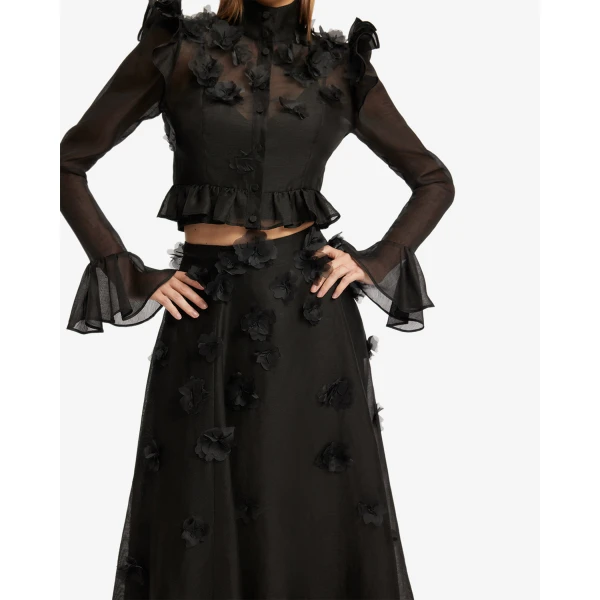 Leo Lin Leila Petal Midi Skirt - Leo Lin Dress - Australian Luxury Fashion - Shop at Coveti