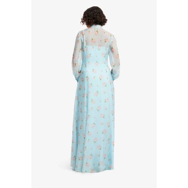 Leo Lin Lilith Tie Neck Maxi Dress - Leo Lin Dress - Australian Luxury Fashion - Shop at Coveti