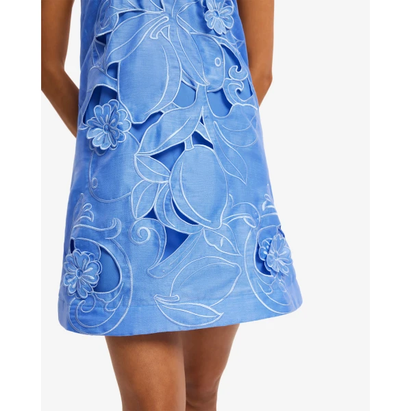 Leo Lin Lola Appliqué Halterneck Mini Dress - Leo Lin Dress - Australian Luxury Fashion - Shop at Coveti