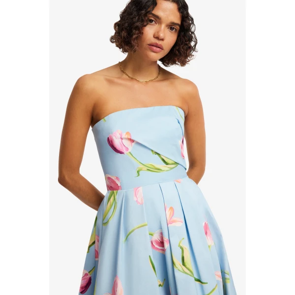 Leo Lin Lynn Bustier Midi Dress - Leo Lin Dress - Australian Luxury Fashion - Shop at Coveti