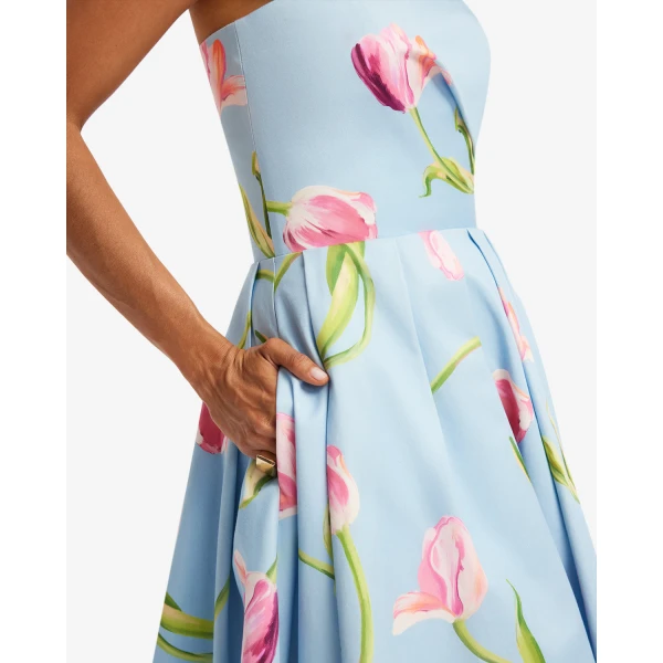 Leo Lin Lynn Bustier Midi Dress - Leo Lin Dress - Australian Luxury Fashion - Shop at Coveti