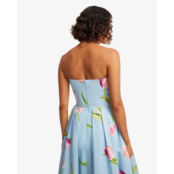 Leo Lin Lynn Bustier Midi Dress - Leo Lin Dress - Australian Luxury Fashion - Shop at Coveti