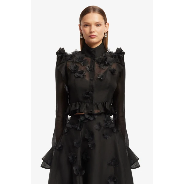 Leo Lin Maeve Petal Butterfly Long Sleeve Top - Leo Lin Dress - Australian Luxury Fashion - Shop at Coveti