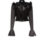 Leo Lin Maeve Petal Butterfly Long Sleeve Top - Leo Lin Dress - Australian Luxury Fashion - Shop at Coveti