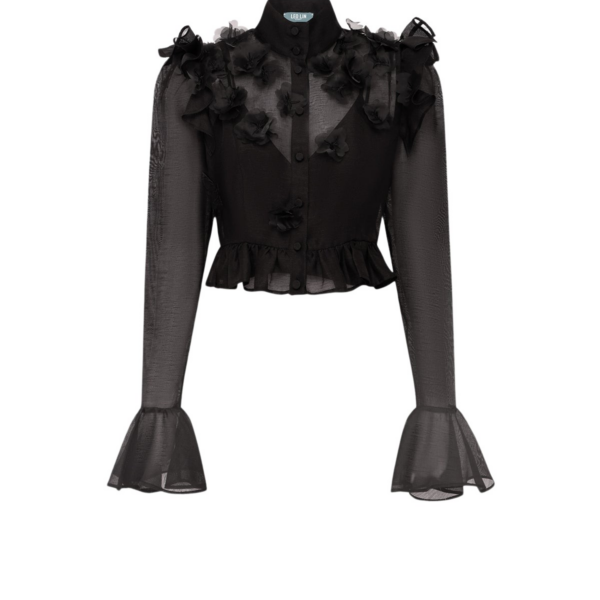 Leo Lin Maeve Petal Butterfly Long Sleeve Top - Leo Lin Dress - Australian Luxury Fashion - Shop at Coveti