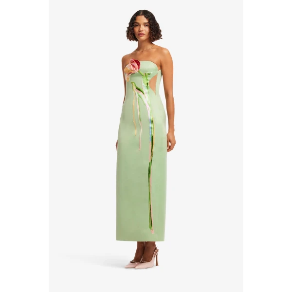 Leo Lin Marilyn Cutout Bustier Maxi Dress - Leo Lin Dress - Australian Luxury Fashion - Shop at Coveti