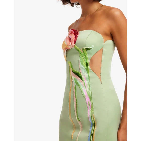 Leo Lin Marilyn Cutout Bustier Maxi Dress - Leo Lin Dress - Australian Luxury Fashion - Shop at Coveti