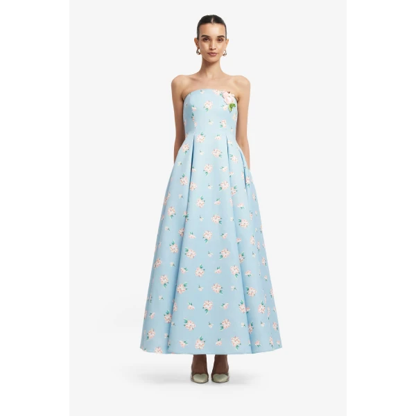 Leo Lin Nora Bustier Maxi Dress - Leo Lin Dress - Australian Luxury Fashion - Shop at Coveti