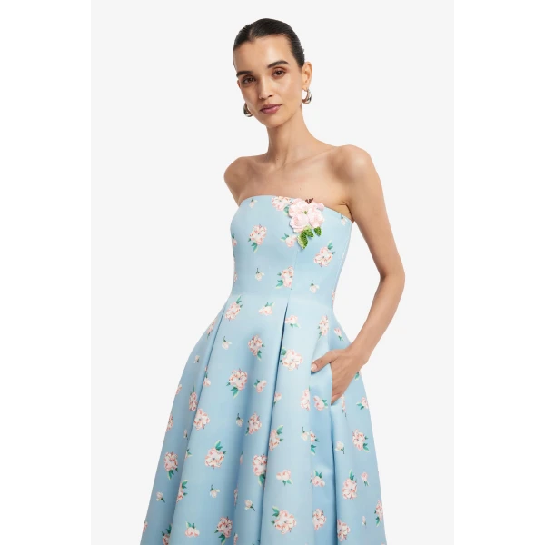 Leo Lin Nora Bustier Maxi Dress - Leo Lin Dress - Australian Luxury Fashion - Shop at Coveti