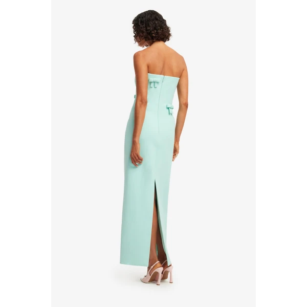Leo Lin Rayna Bow Bustier Maxi Dress - Leo Lin Dress - Australian Luxury Fashion - Shop at Coveti