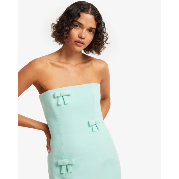Leo Lin Rayna Bow Bustier Maxi Dress - Leo Lin Dress - Australian Luxury Fashion - Shop at Coveti