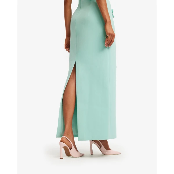 Leo Lin Rayna Bow Bustier Maxi Dress - Leo Lin Dress - Australian Luxury Fashion - Shop at Coveti
