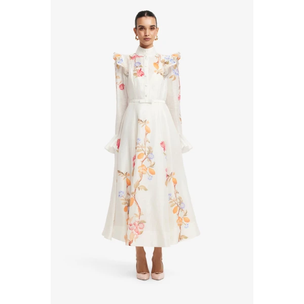 Leo Lin Selina Butterfly Sleeve Midi Dress - Leo Lin Dress - Australian Luxury Fashion - Shop at Coveti