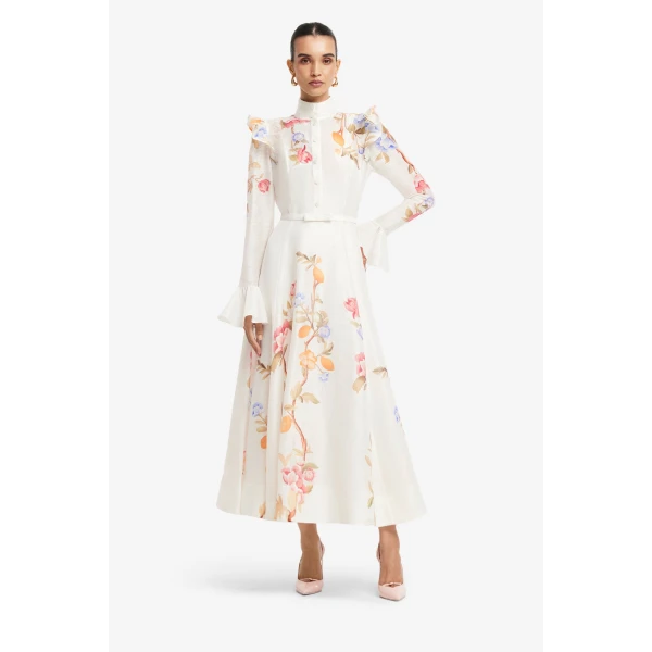 Leo Lin Selina Butterfly Sleeve Midi Dress - Leo Lin Dress - Australian Luxury Fashion - Shop at Coveti