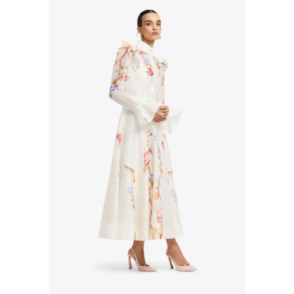 Leo Lin Selina Butterfly Sleeve Midi Dress - Leo Lin Dress - Australian Luxury Fashion - Shop at Coveti