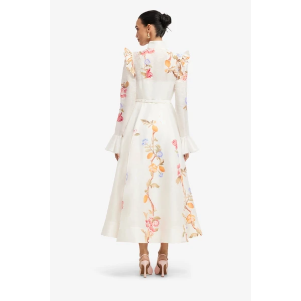 Leo Lin Selina Butterfly Sleeve Midi Dress - Leo Lin Dress - Australian Luxury Fashion - Shop at Coveti