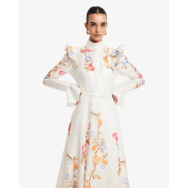 Leo Lin Selina Butterfly Sleeve Midi Dress - Leo Lin Dress - Australian Luxury Fashion - Shop at Coveti