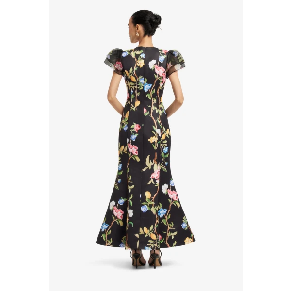 Leo Lin Sofia Embellished Puff Sleeve Maxi Dress - Leo Lin Dress - Australian Luxury Fashion - Shop at Coveti