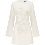 Leo Lin Suzanne Appliqué Bell Sleeve Mini Dress - Leo Lin Dress - Australian Luxury Fashion - Shop at Coveti