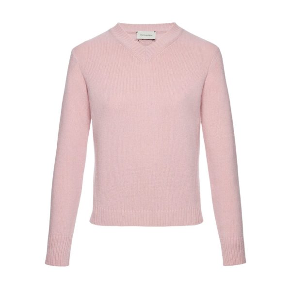Magda Butrym Cashmere V-neck sweater in light pink