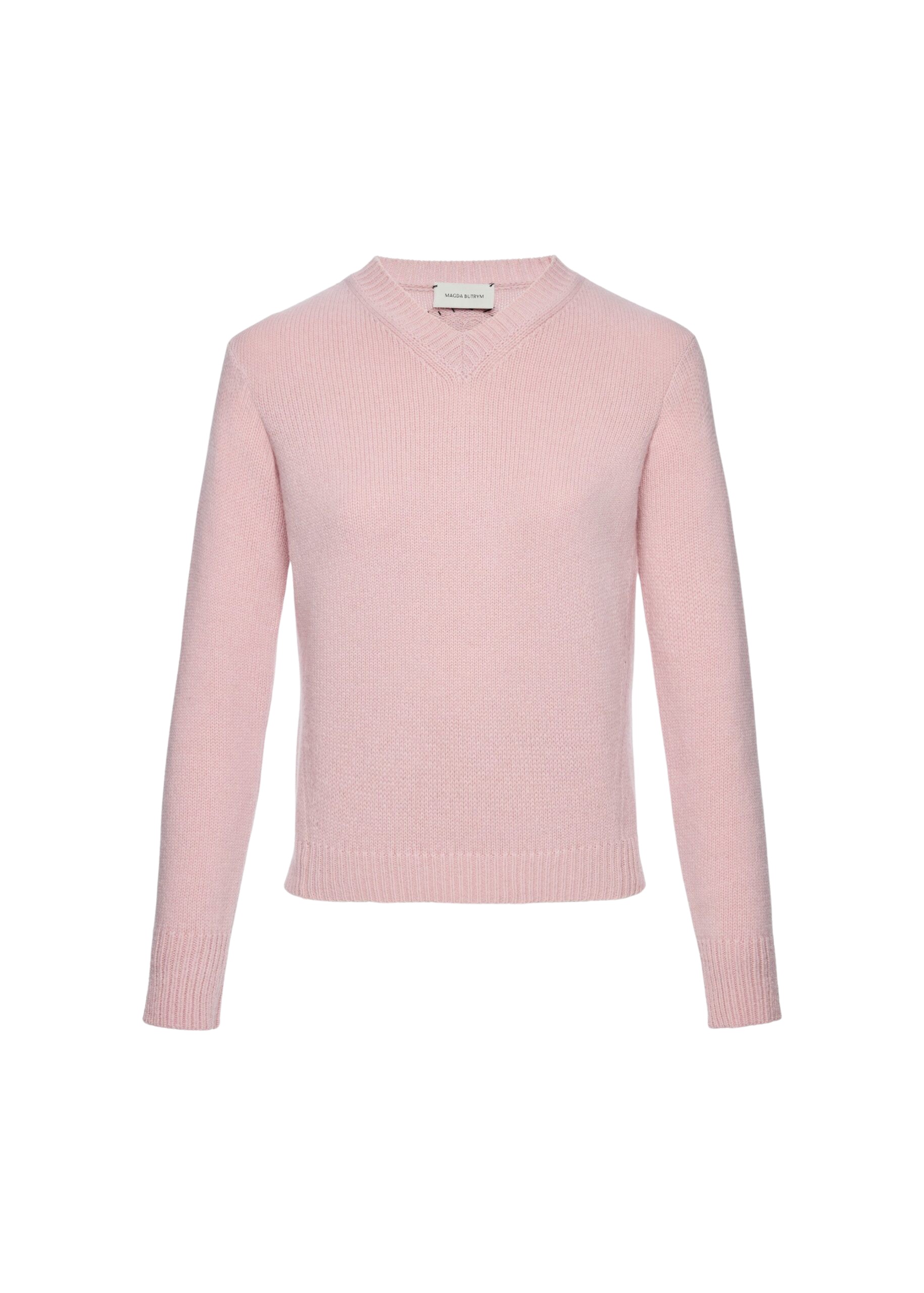 Magda Butrym Cashmere V-neck sweater in light pink