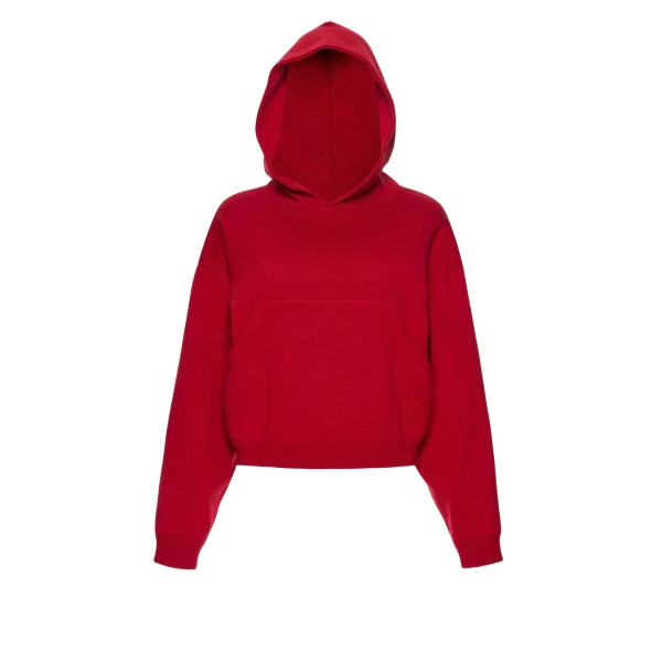 Magda Butrym Cashmere and cotton hoodie in red