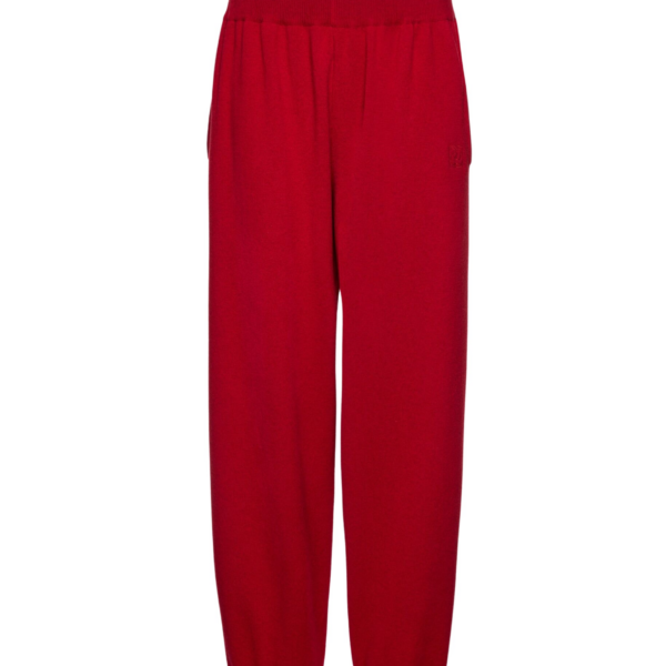 Magda Butrym Cashmere and cotton joggers in red